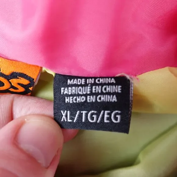 Cheetos Jacket Mens XL Color Block Chester Cheetah Basketball Hooded Windbreaker - Picture 5 of 10